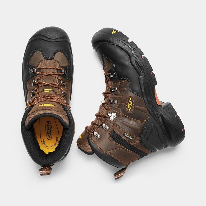 Keen Coburg 6" Waterproof Steel Toe - Erkek Iş Botu - Kahverengi/Siyah - Turkey (946180SXQ)